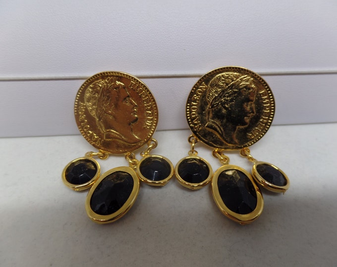 Fabulous Vintage Napoleon Coin Earrings