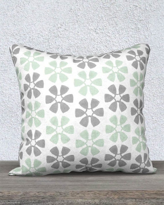 Mint Pillow for Kids Mint Pillow Cover Mint and Gray Accent