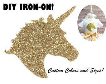 Diy UNICORN IRON ON, Vinyl Applique Decal, Shirt, Tank, Party Favor, Girls, Child, Kids, Adult, Pony, Clothing Accessory, Patch, Transfer