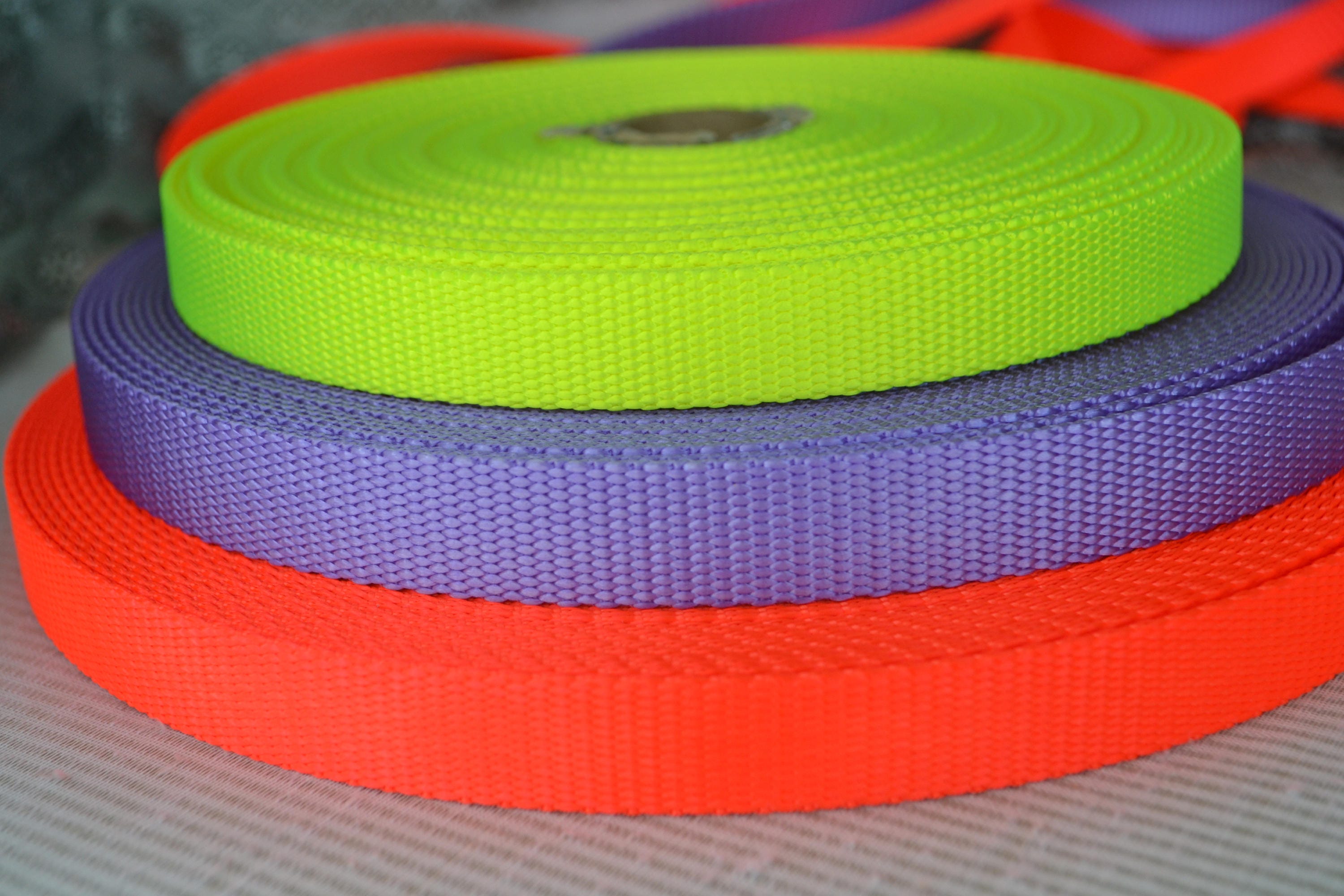 5 yards of 3/4 Inch 100% nylon webbing gorgeous colors of