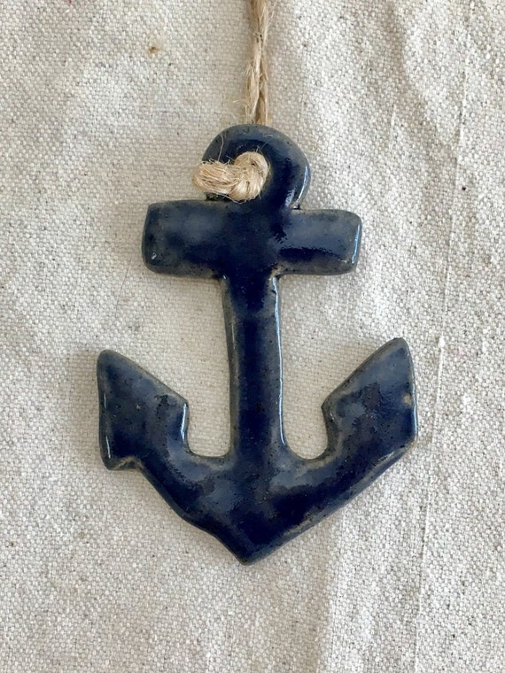 Ceramic Anchor Ornament