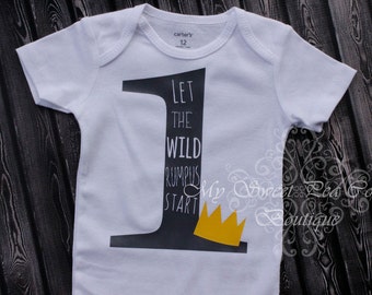 Wild One First Birthday Outfit- Wild One- 1st Birthday Outfit- Wild One Birthday- 1st Birthday- One- Where the Wild Things Are- Cake Smash