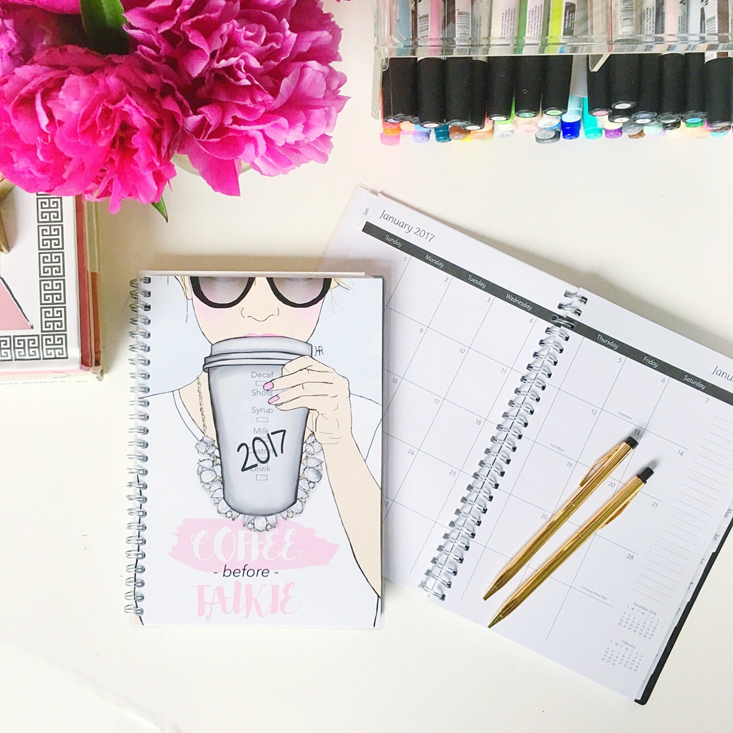 2018 Calendar, 2018 planner, girly planner, Girl Boss planner, boss ...