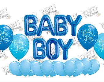 Baby Boy Balloon Cluster Party Pack