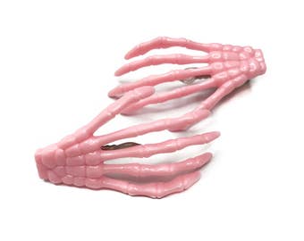 SALE Skeleton Hand Hair Clip Pack - Pink/Mint