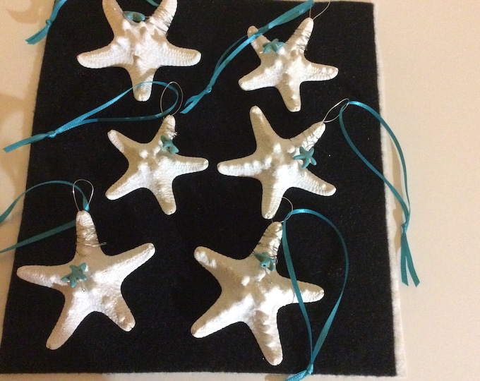 Set of 6 Starfish Ornaments