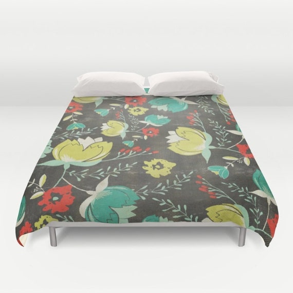 Trendy Duvet  Cover Artsy  Duvet  Floral Duvet  Flowers Duvet 