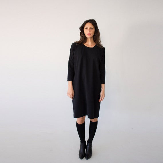 Women's Sweater Dress New Years Eve Black Loose Dress