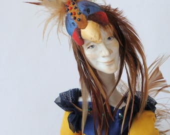 Art doll OOAK, handmade doll "The Birdman"