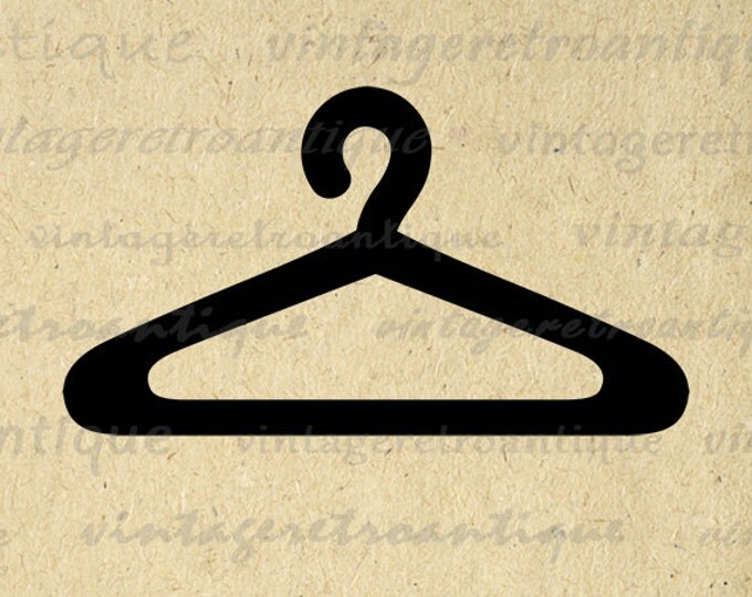 Printable Clothes Hanger Image Download Clothing Icon Digital Fashion Graphic Jpg Png Eps HQ 300dpi No.4333