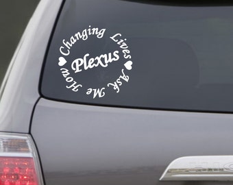 Changing Lives Ask Me How Car Decal, Plexus Decal, Car Decal, Plexus Swag, Plexus Bottle, Plexus Business, Plexus Shirt
