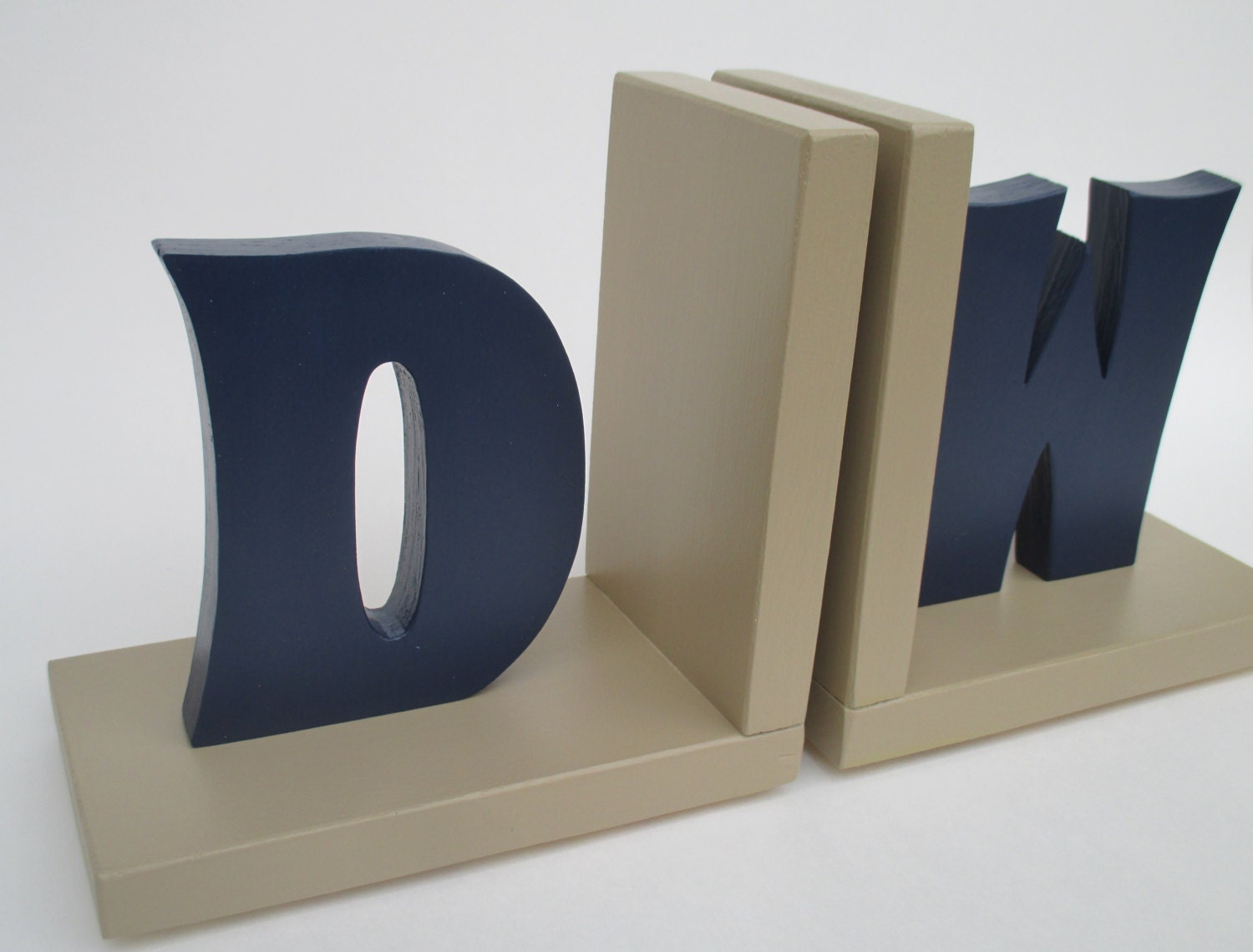 Pair of Personalized Alphabet Letter Initial Bookends