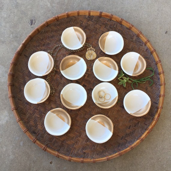 Set of 40 SMALL jewelry dishes// engagement ring dish