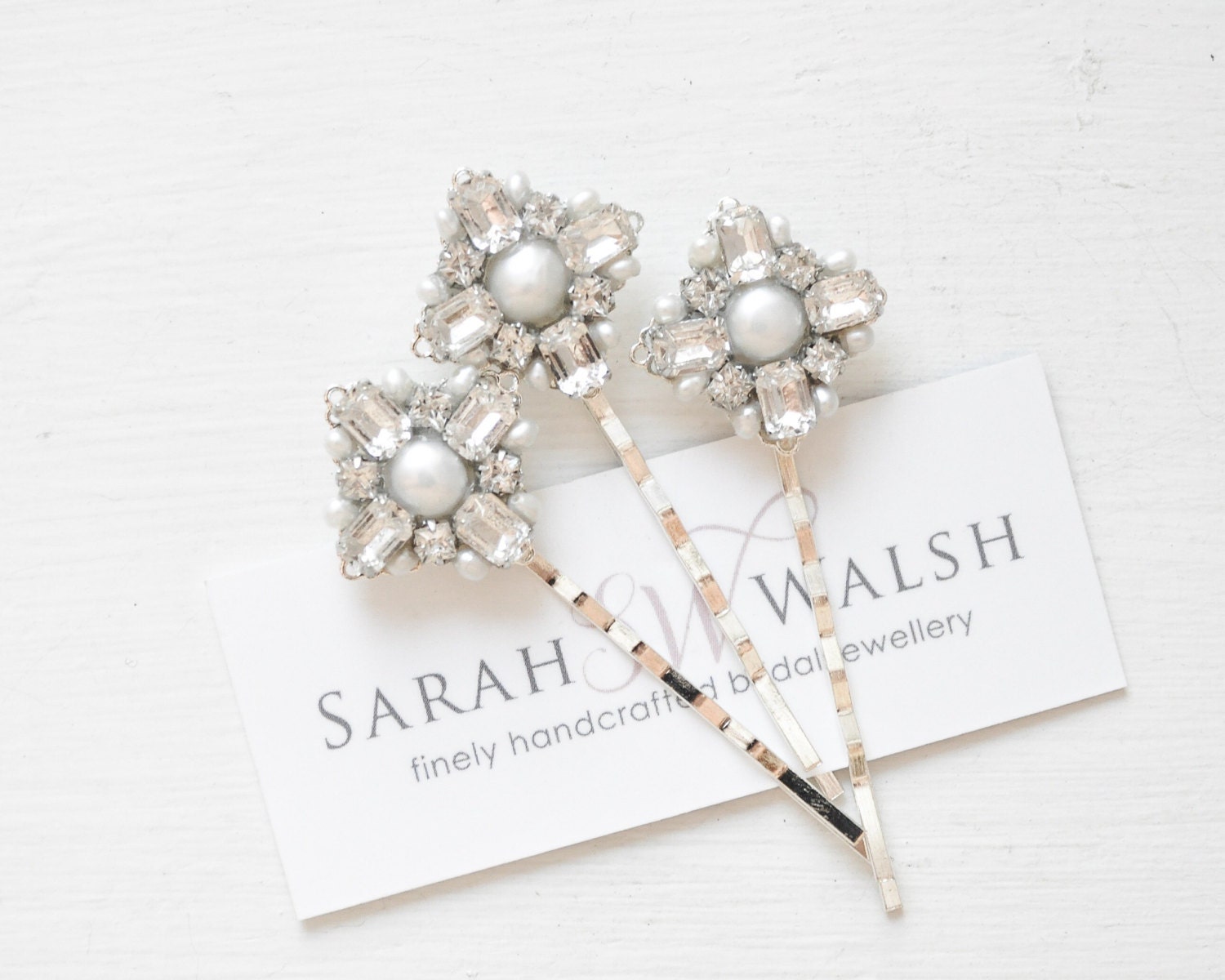 VintageStyle Bridal Hair Pins Rhinestone Bridal Hairpins