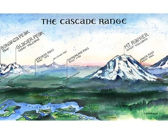 The Cascade Range // ILLUSTRATION // 15x5