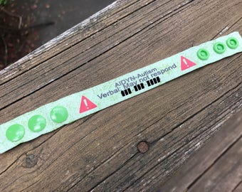 Autism alert bracelet - medical alert bracelet - special needs alert bracelet - kids bracelet - ICE bracelet - in case of emergency bracelet