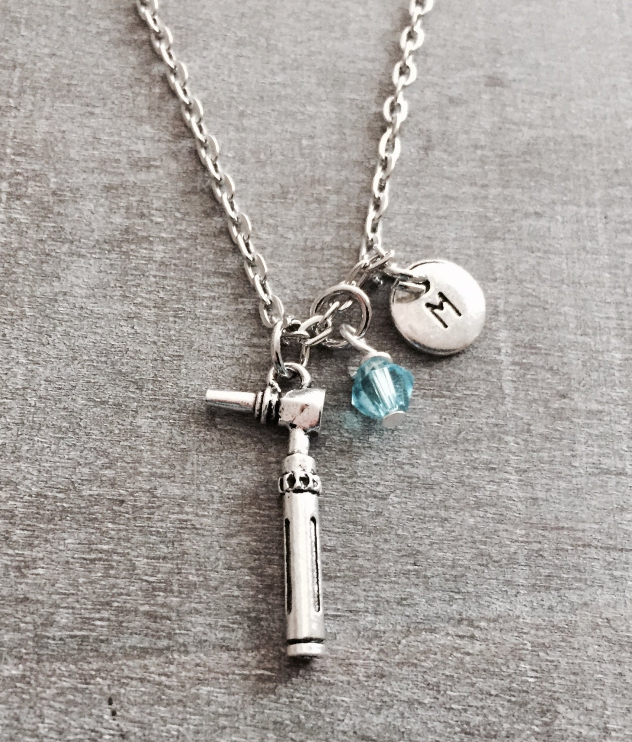 Silver Necklace Otoscope jewelry medical necklace by SAjolie
