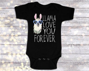 Baby Boy Clothes, Llama Love You Forever, Boy Shirt, Llama Shirt, Hipster Boy Shirt, Baby Boy Bodysuit, Available in Any Size, Trendy Boy