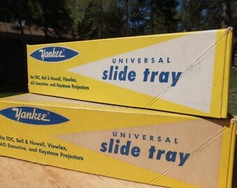 2 Yankee Universal Slide Trays, Slide Storage box, Photo Storage