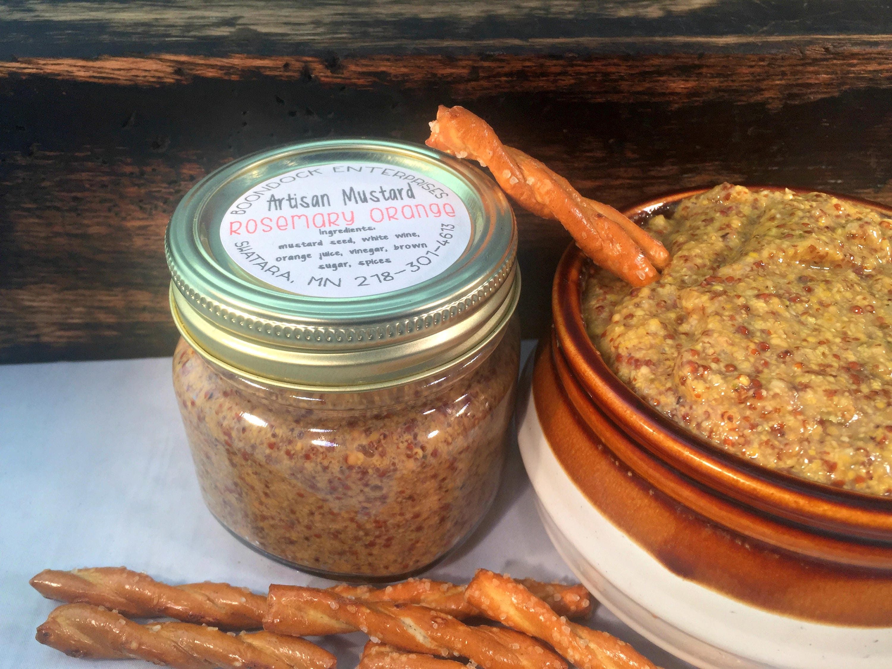 Rosemary Orange Artisan Mustard Gourmet Mustard Sweet