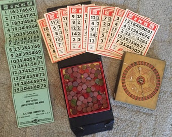 Vintage 1942 Bingo game