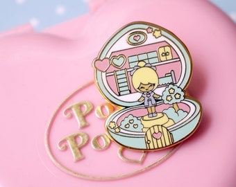 Enamel pin polly pocket style chic kawaii magic pastel kawaii cute pins heart
