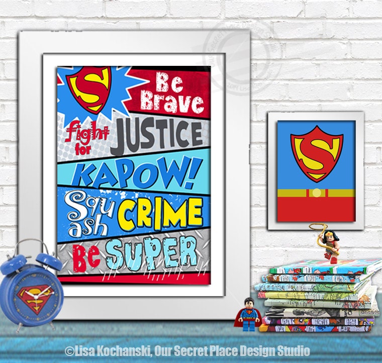 PRINTABLE Superhero Wall Decor Superhero Room By OurSecretPlace   Il Fullxfull.1128554634 E51a 