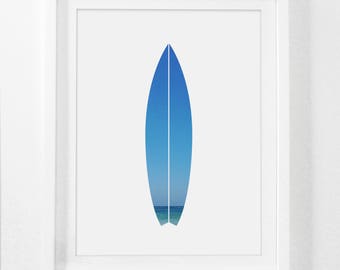 Beach Wall Art, Surfboard Wall Print, Beach Wall Print, Ocean Wall Art, Ocean Wall Print, Surfboard Wall Art, Turquoise Print, Summer Print