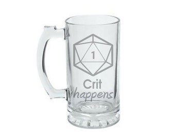 Crit Happens D20 - Gamer Gift - Tabletop Gaming Gift - Game Master GM - Dungeon Master GM - Critical Roll - Critical Role