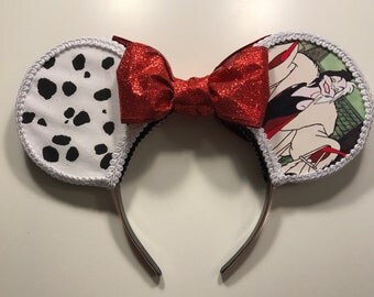 Cruella Deville Inspired Mouse Ears