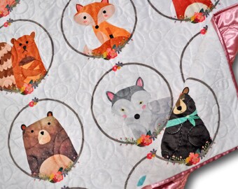 Woodland Baby Quilt * Animal Baby Blanket * Woodland Blanket * Animal Quilt * Animal Baby Quilt * Forest Baby Quilt * Forest Baby Blanket