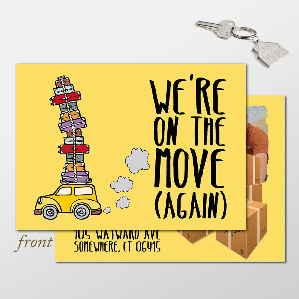 Funny Custom Digital Moving Announcement We've Moved