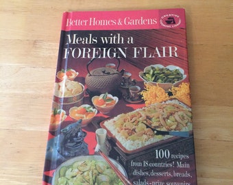 Vintage 1963 Mid-Century Meals with a Foreign Flair Cookbook
