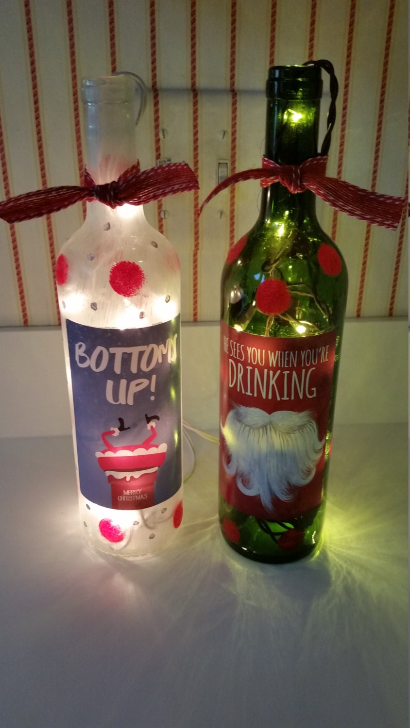 ON SALE CHRISTMAS Wine Bottles Etsy On Sale