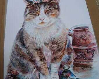 Ritratto personalizzato, ritratto gatto \ customized portrait, portrait of cat, drawing cat, original drawing