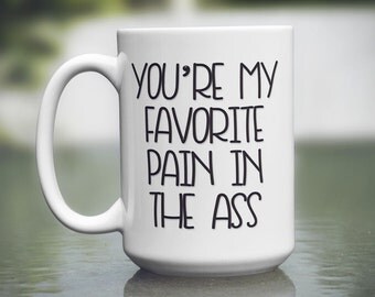 You're My Favorite Pain in the Ass Mug - Funny Coffee Mugs - Valentines Day Mug - Valentines Day Gift for Him - Husband Gift - Boyfriend