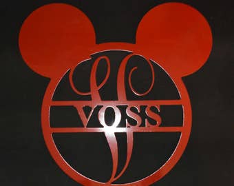 Disney Monogram Metal Sign / Disney Wedding Gift / Personalized Disney Monogram Sign/Personalized Monogram Sign. / Monogrammed Gift