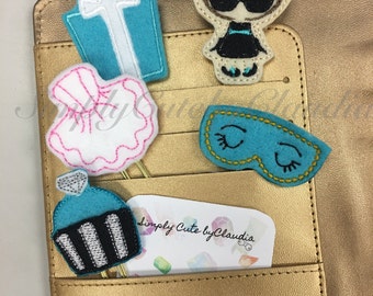 Cutie Glam Breakfast Collection Felt Planner Clips, Feltie Clips, Planner Accessories, Tiffany Blue, Planners, Glam Planner Clips