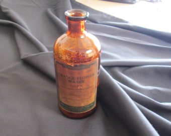 Burrough Bros. Mfg. Co Orange Flower Water Syrup Bottle