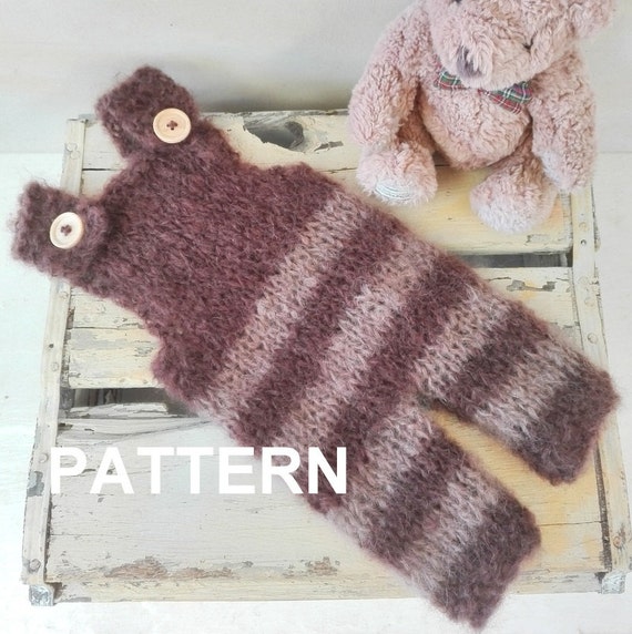 Baby Dungarees Easy knitting PATTERN Baby by CraftyStuffBabyHats