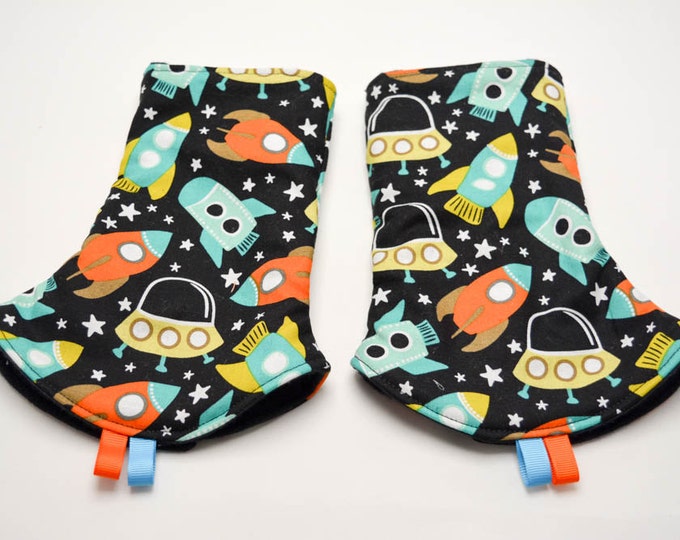 Custom Order for Anne S. - Tula Accessories - Reversible Corner Suck Pads - Rockets