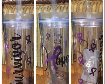 Survivor Skinny Tumbler with lid and straw
