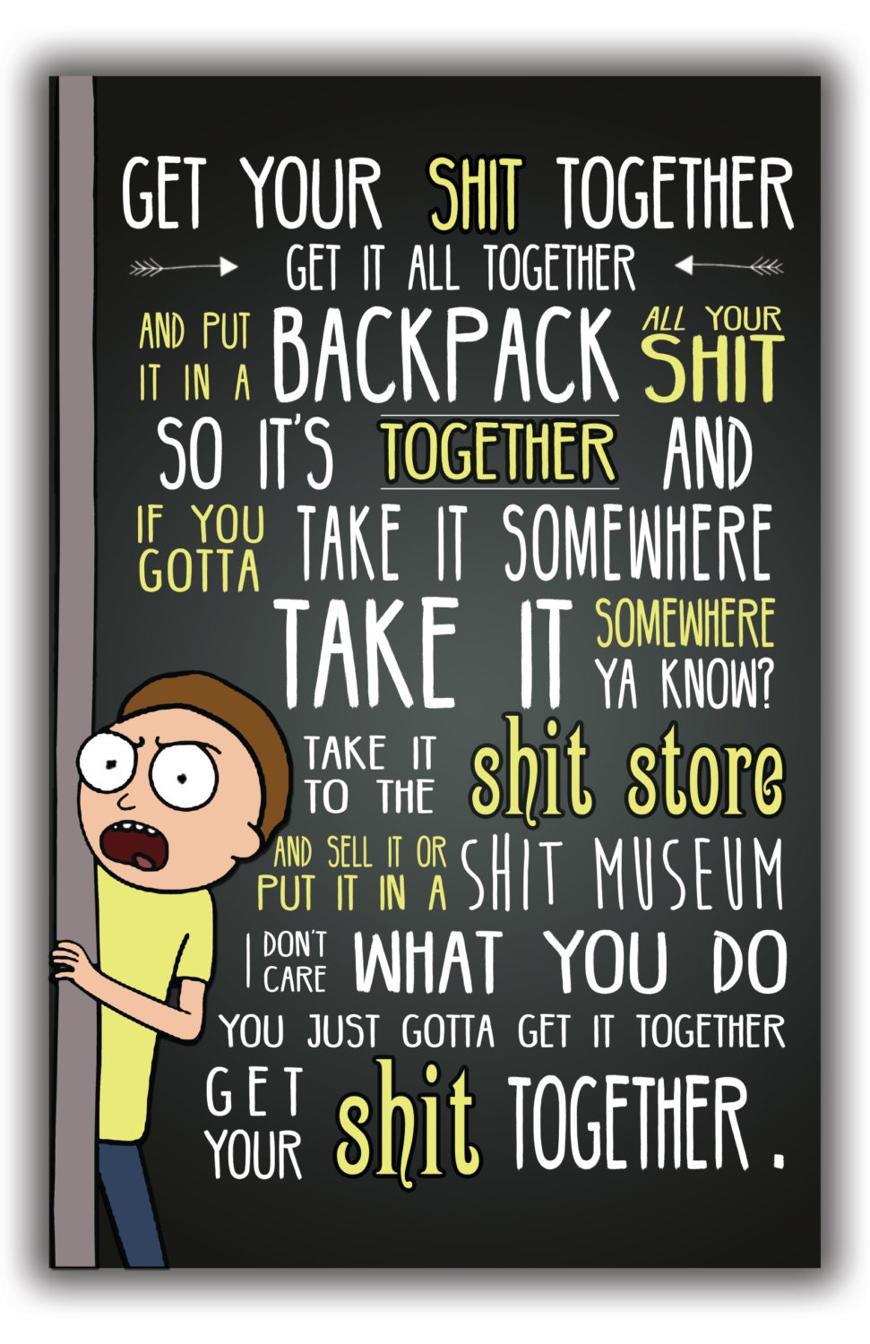 Rick and Morty Poster // Get Your Shit Together Poster