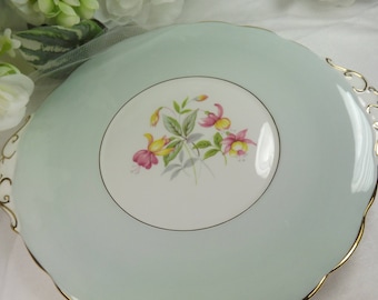 Roslyn Cake Plate , Vintage Duck Egg Blue