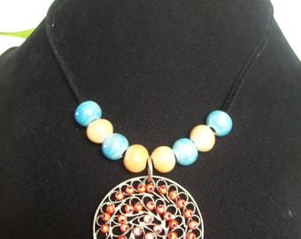 Necklace with Locket and ceramic
