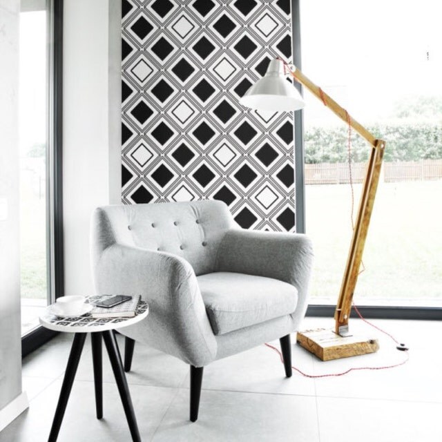 Trendy wallpaper designs delivered worldwide by Livettes on Etsy