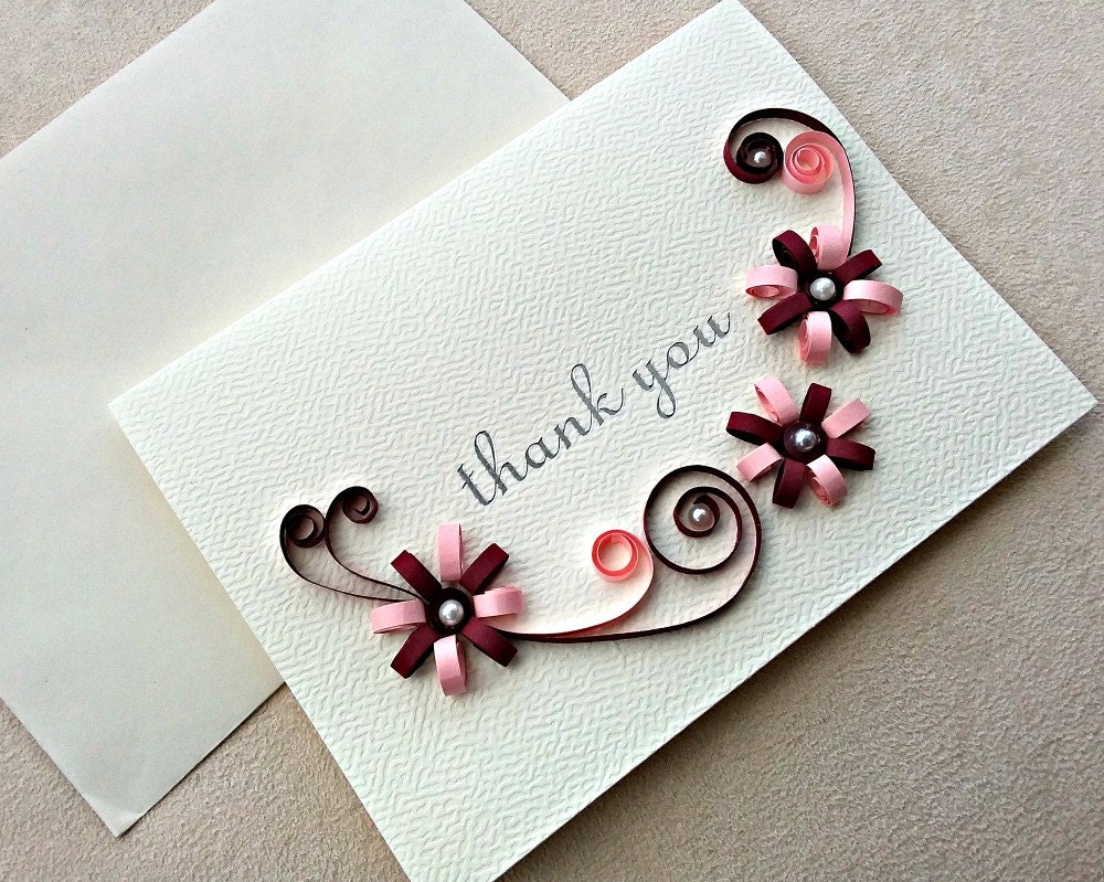 Lovely 50 Quilling Thank You Card Lovely 50 Quilling Thank You Card