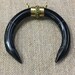 Black yak horn crescent pendant