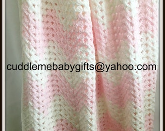 Baby Shower Handmade Crochet Baby Blanket baby blue Brown White Baby Afghan Baby Shower Gift Baby Boy Baby Girl