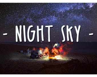 65 Night Sky Photoshop Overlays: Moon Photo Layer, Starry Night Background Backdrop for photographers, Falling Stars Realistic Effect